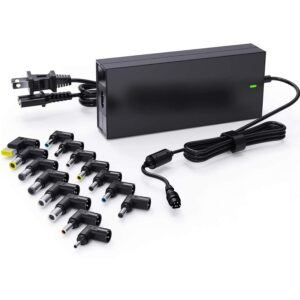 90W Universal Portable Laptop Charger Ac Power Adapter 15-20V with Multi Tips for HP Lenovo Dell Asus Acer JBL IBM Samsung Toshiba Sony Notebook Power Adapter Supply Cord...