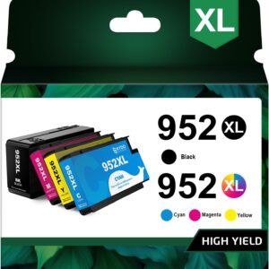 952XL Ink Cartridges Combo Pack, 7740 Ink (Black, Cyan, Yellow, Magenta) Replacement for HP 952XL 952 XL Use with HP Officejet Pro 8710 7740 8720 8715 7720 8210 Printer (4-Pack)