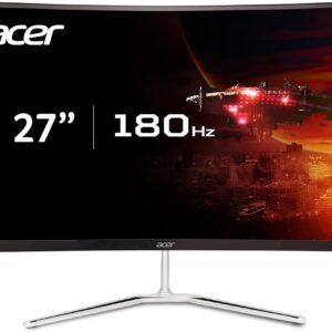 Acer EDA270U Pbmiipx 27" WQHD (2560 x 1440) 1500R Curved Widescreen Gaming Display | AMD FreeSync Premium | 1ms (VRB) | up to 170Hz Refresh | HDR 10 | 2 Speakers | Display Port...