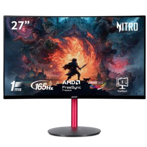 Acer Nitro ED270R MBMIIPHX 27" FHD 1500R Curve PC Gaming Monitor (1920 x 1080), 165Hz, Black, 27-inch