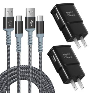 Adaptive Fast Charger and USB-C Cable 10ft(3m), Excgood Type C Cable Fast Charging Compatible with Galaxy A16/A15/A13/A14/A03s, S25 Ultra/S24/S23/S22/S20/S8/9+/10e,Note, Android...