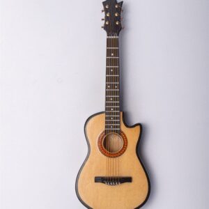ALANO Miniature Guitar Model, Wooden Mini Musical Ornament, Mini Musical Instrument Guitar Decorations (GR-16)
