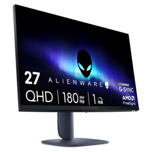 Alienware 27 Gaming Monitor - AW2725DM - 27-inch QHD (2560 x 1440) up to 180 Hz Display, 1ms Gray to Gray, IPS Panel, NVIDIA G-SYNC, AMD Freesync, VESA AdaptiveSync, VESA...
