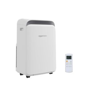 Amazon Basics 3-In-1 Portable Air Conditioner, 10,000 BTU (ASHRAE), Cools Up to 450 Sqf, Portable AC with Cool/Dry (Dehumidifier)/Fan-Only Functions, Auto Mode, Sleep Mode,...