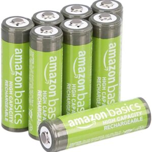 Amazon Basics AA High-Capacity Rechargeable Batteries (8-Pack) Pre-Charged