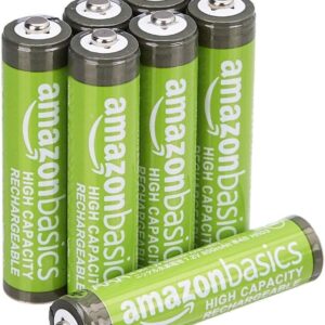 Amazon Basics AAA High-Capacity Rechargeable Batteries, Pre-Charged, 8-Pack