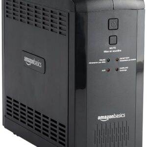 Amazon Basics Line Interactive UPS 1000VA 550W Surge Protector with Battery Backup, Uninterruptible Battery Power Supply, 9 Outlets, Black