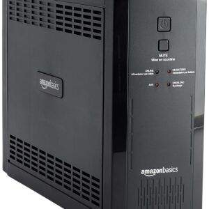 Amazon Basics Line-Interactive UPS 1500VA 900 Watt Surge Protector Battery Power Backup, 10 Outlets - Black