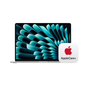 Apple 2025 MacBook Air (15-inch, Apple M4 chip with 10-core CPU and 10-core GPU, 16GB Unified Memory, 256GB) - Silver + AppleCare+