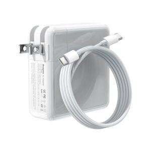 Arayuu 96W USB C Charger for MacBook Air 15 13 inch 2018, 2019, 2020, 2021, 2022, 2023, 2024, 2025, MacBook Pro 13, 14, 15, 16 inch, with 10ft USB-C Charging Cable