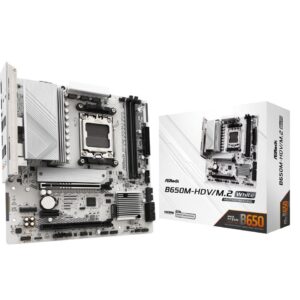 ASRock B650M-HDV/M.2 White AM5 AMD B650 Micro ATX Motherboard