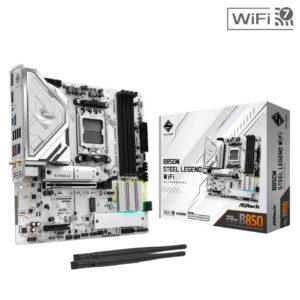 ASRock B850M STEEL LEGEND WIFI AM5 AMD B850 SATA 6Gb/s Micro ATX Motherboard