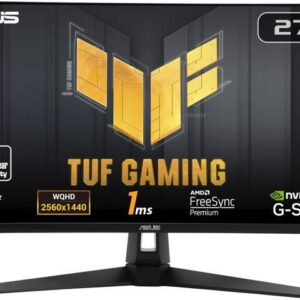ASUS 27" 180 Hz Fast IPS QHD Gaming Monitor 1ms GTG* FreeSync Premium & G-Sync Compatible Flat Panel TUF Gaming VG27AQ3A