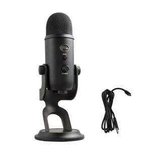 Blue Yeti USB Microphone for PC, Mac, Gaming, Recording, Streaming, Podcasting, Studio and Computer Condenser Mic with Blue VO!CE Effects, 4 Pickup Patterns, Plug and Play -...