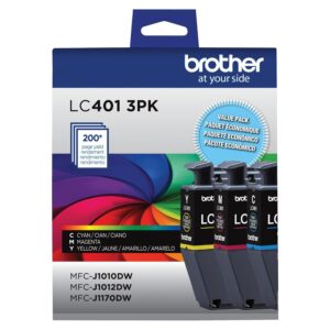 Brother Genuine LC4013PKS Standard-Yield Colour Ink Cartridge 3-Pack