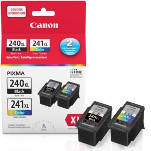 Canon Genuine Canon PG-240XL/CL-241XL HIGH Yield Ink Cartridge Value Pack, Black and Tri-Colour