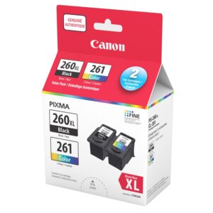 Canon Genuine Canon PG-260XL Black & CL-261 Value Pack