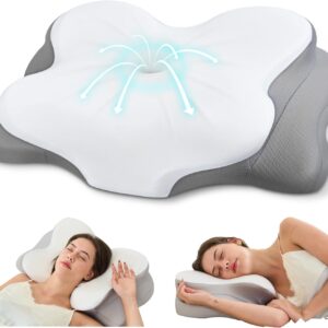 Cervical Neck Pillow, Ergonomic Memory Foam Pillows for Neck Pain Relief with Breathable Pillowcase, Contour Neck Support Pillow for Side Back Stomach Sleepers, Odorless