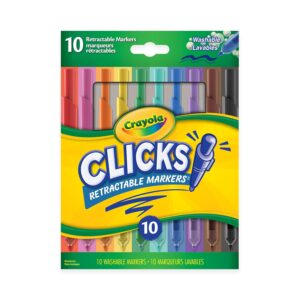 Crayola 10CT SUPERCLICKS,Retractable, Holiday Toys, Gift for Boys and Girls, Kids, Stocking, Arts and Crafts, Gifting