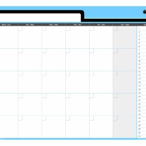 Day-timer Planner, Dry Erase, 30 Day Bilingual, Black Vinyl Frame, 36 X 24 Inch (3413859730)