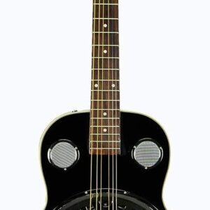 De Rosa DR-200 SERIES Chicago Blues Dobro Resonator Guitar (BLACK BEAUTY)