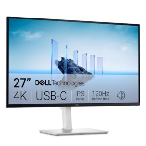 Dell 27 Plus 4K USB-C Monitor - S2725QC - 27-inch 4K (3840 x 2160) 120Hz 16:9 Display, AMD FreeSync Premium, sRGB 99%, Integrated Speakers, 1500:1 Contrast Ratio, Comfortview...