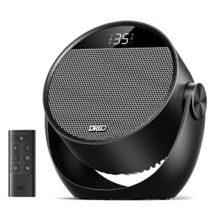 Dreo Space Heater, Portable Electric Heaters with Remote, 60° Adjustable Tilt, Adjustable Thermostat, 3 Heat & 3 Fan Levels, 8 Safety Protections, 12H Timer, Quiet Heater for...