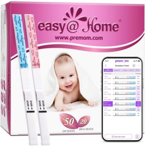 Easy@Home 50 Ovulation & 20 Pregnancy Test Strips Kits: Easy to Use Sensitive Accurate Reliable Fertility Predictor kits