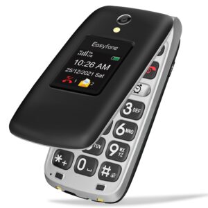Easyfone Prime-A1 Pro 4G Unlocked Flip Mobile Phone for Seniors, 2.4'' HD Display, Big Buttons, Clear Sound, SOS Button, 1500mAh Battery with a Charging Dock, FCC IC Certified...