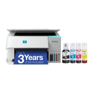 Epson EcoTank ET-2980 Wireless All-in-One Colour Supertank Printer with up to 3 Years of Ink, Refillable Tanks, Perfect for Home, 15 PPM, 1.44" Colour Screen, Auto 2-Sided...