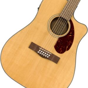Fender CD-140SCE 12-String Dreadnought Cutaway Acoustic Electric Guitar with 2-Year Warranty, Fishman Pickup and Preamp System, Natural, with Case