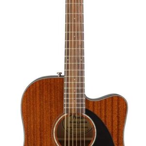 Fender CD-60SCE All-Mahogany Dreadnought Cutaway Acoustic Electric Guitar, with 2-Year Warranty, Fishman Pickup and Preamp System, Natural
