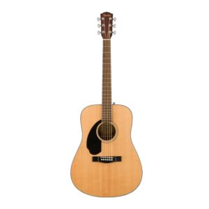 Fender Left-Handed Acoustic Guitar, CD-60S, with 2-Year Warranty, Dreadnought Classic Design with Rounded Walnut Fingerboard and Phosphor Bronze Strings, Glossed Natural Finish,...
