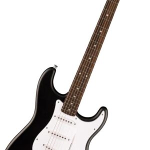 Fender Squier Debut Series Stratocaster Electric Guitar, Beginner Guitar, with 2-Year Warranty, Includes Free Lessons, Black with Matte Finish