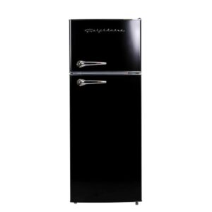 Frigidaire EFR786-BLACK EFR786 Retro Apartment Size Refrigerator with Top Freezer-2 Door Fridge with 7.5 Cu Ft of Storage Capacity, Adjustable Spill-Proof Shelves, Door &...