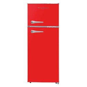 Frigidaire EFR786-RED EFR786 Retro Apartment Size Refrigerator with Top Freezer-2 Door Fridge with 7.5 Cu Ft of Storage Capacity, Adjustable Spill-Proof Shelves, Door & Crisper...