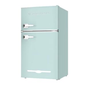Frigidaire EFR840-MINT EFR840 Retro Mini Fridge with Freezer & Side Bottle Opener-Small 2 Door Refrigerator for Office Bar or College Dorm Room-3.2 Cu Ft, Mint