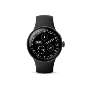 Google Pixel Watch 4 (45mm) - Android Smartwatch with Heart Rate and Sleep Tracking - 40-Hour Battery - Fitness Tracking - Google AI - Matte Black Aluminum Case - Obsidian...