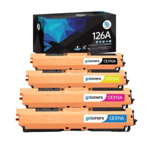 Gotoners 4PK Compatible Replacement Toner Cartridge CE310A CE311A CE312A CE313A for HP 126A CF341A Laserjet Pro CP1025NW CP1025 M275, HP Laserjet Pro 100 Color MFP M175NW M175A