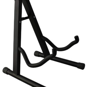 Guitar Stand Floor Folding Universal A frame Stand for All Guitars Acoustic Classic Electric Bass Travel Guitar Stand - Black