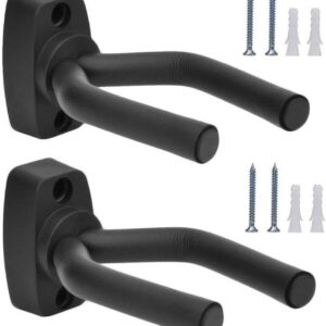 Guitar Wall Hanger Stands Ukulele Wall Mount 2 Pack Violin Hook Keep Holder Display Rack Bracket for Most Guitar Bass Accessories Easy To Install