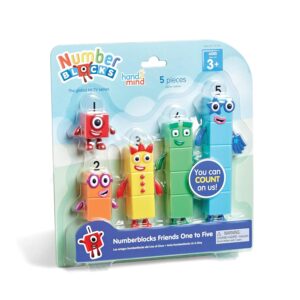 hand2mind Numberblocks Friends One to Five Figures, Toy Figures Collectibles, Small Cartoon Figurines for Kids, Mini Action Figures, Character Figures, Play Figure Playsets,...