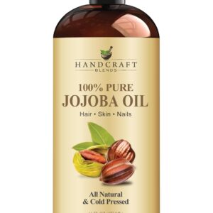 Handcraft Blends Jojoba Oil - Cold-Pressed 473 ml - 100% Pure and Natural Premium Grade Carrier Oil for Skin and Hair - Body Massage - Hexane-Free