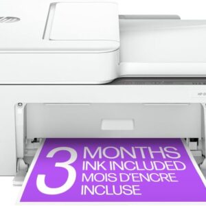 HP DeskJet 4255e Wireless All-in-One Colour Inkjet Printer, Scanner, Copier, Best for Home, 3 Months of Ink Included (588S6A)