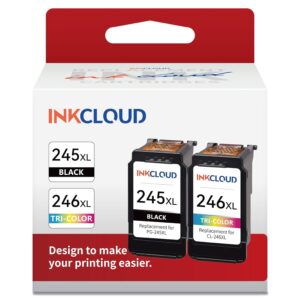 Ink Cartridges Compatible with Canon PG-245XL CL-246XL PG-243 CL-244 for Canon Pixma MX492 MX490 MG3022 MG2920 MG2522 TR4520 TS3122 TS202 MG2420 MG2520 MG2922 IP2820 Printer Ink...
