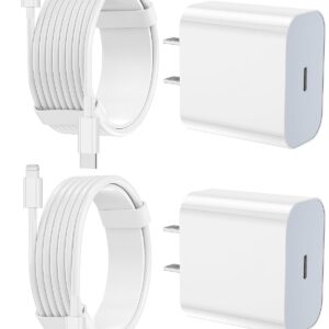 iPhone Charger Apple Charger,[Apple MFi Certified]2 Pack Apple Type C Wall Charger Block with 2 Pack [6FT&10FT] Long USB C to Lightning Cable for iPhone 14/13/12/12 Pro...