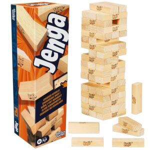 Jenga Official Hasbro Games | Digital Die for 6 More Ways to Play | Original Wood Block Game | Stacking Tower | Ages 6+ | 1+ Players | Party Games