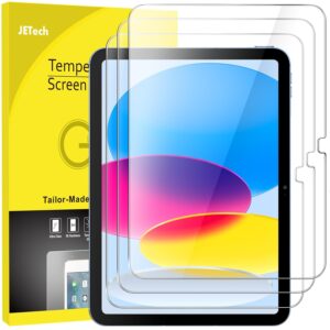 JETech Screen Protector for iPad (A16) 11th/10th Generation (2025/2022), 9H Tempered Glass Film, HD Clear, 2-Pack