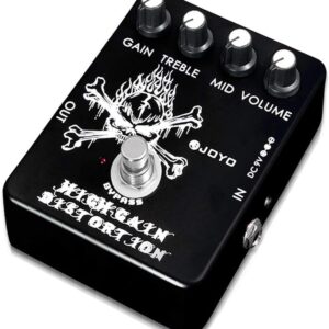 JOYO High Gain Distortion Pedal from AC/DC Crunch to Heavy Metal with Full Range EQ for Electric Guitar Effect - Bypass (JF-04)