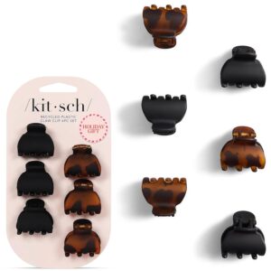 Kitsch Mini Claw Clips for Women - Stylish Small Hair Clips for Kids | Stays In Place Without Pulling or Snagging | Durable & Sturdy Plastic | Ideal Gifts for Women - Tortoise &...
